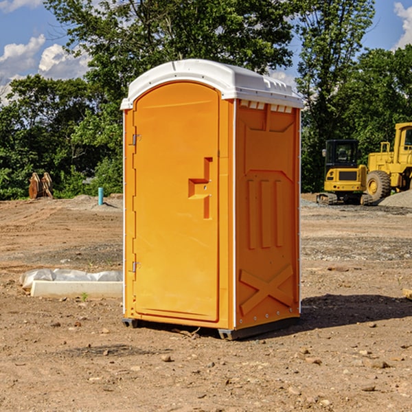 how often are the porta potties cleaned and serviced during a rental period in Greenport West